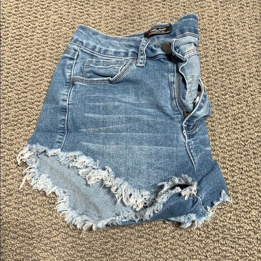 high waist jean shorts